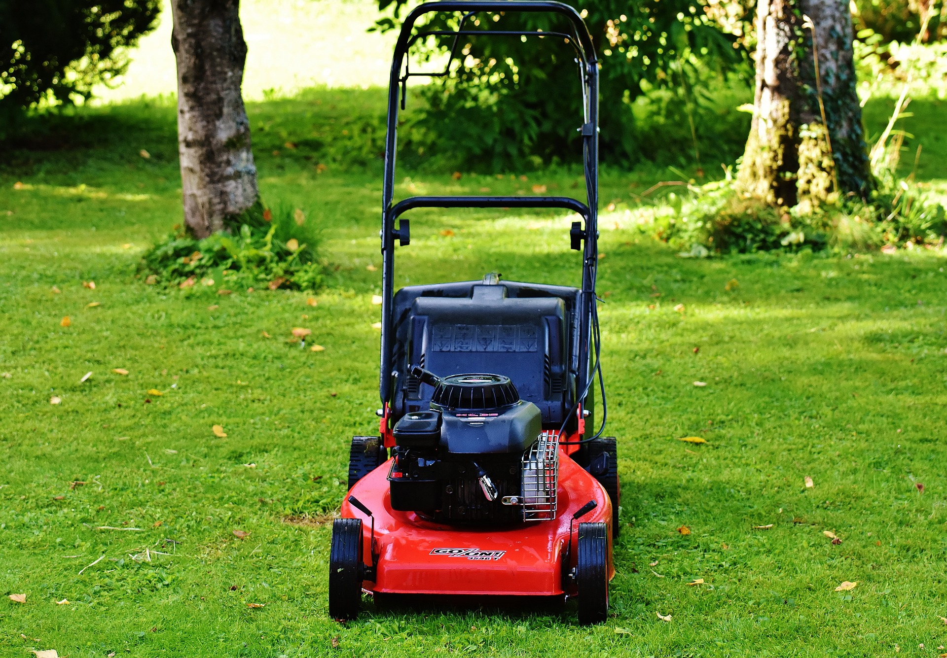 Red Lawn Mower