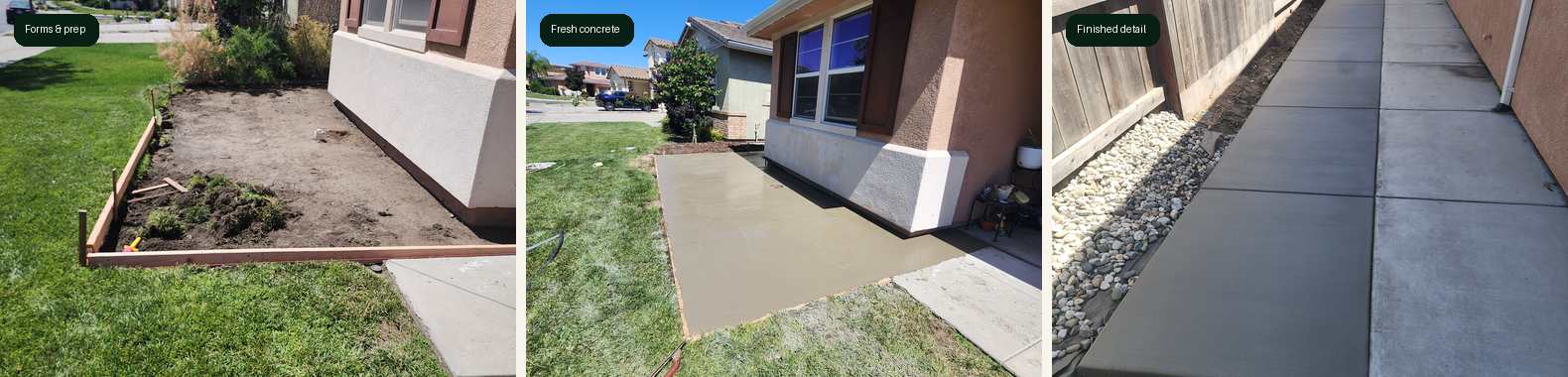 Escalon concrete project stages