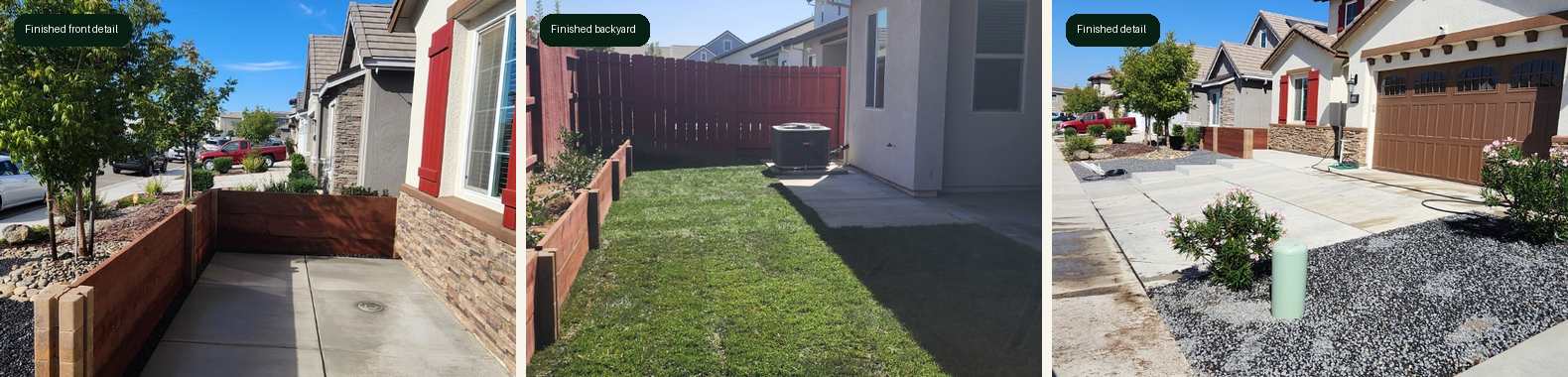 Manteca landscape transformation finished views