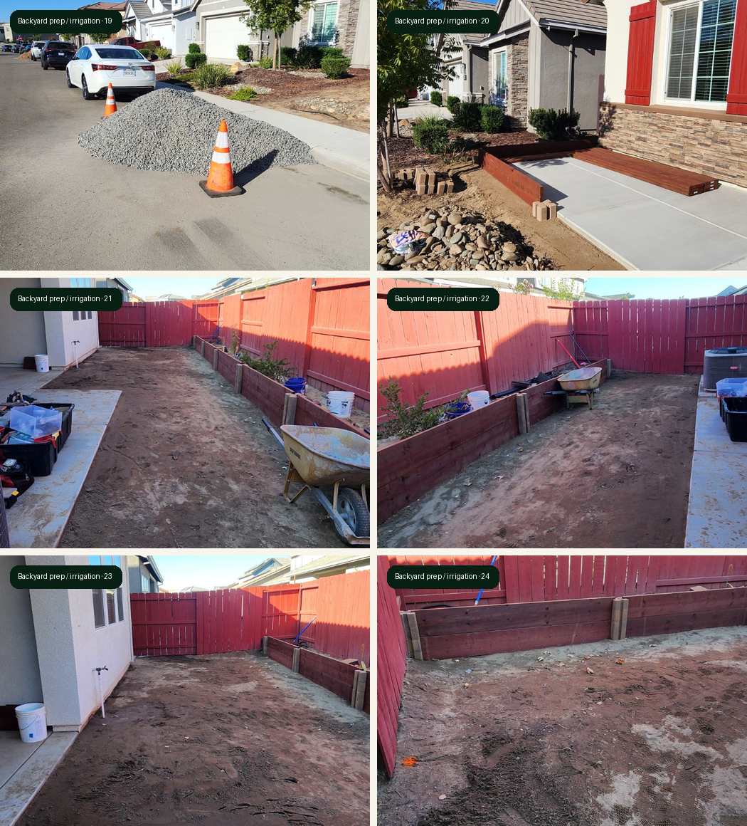 Manteca full landscape transformation part 4