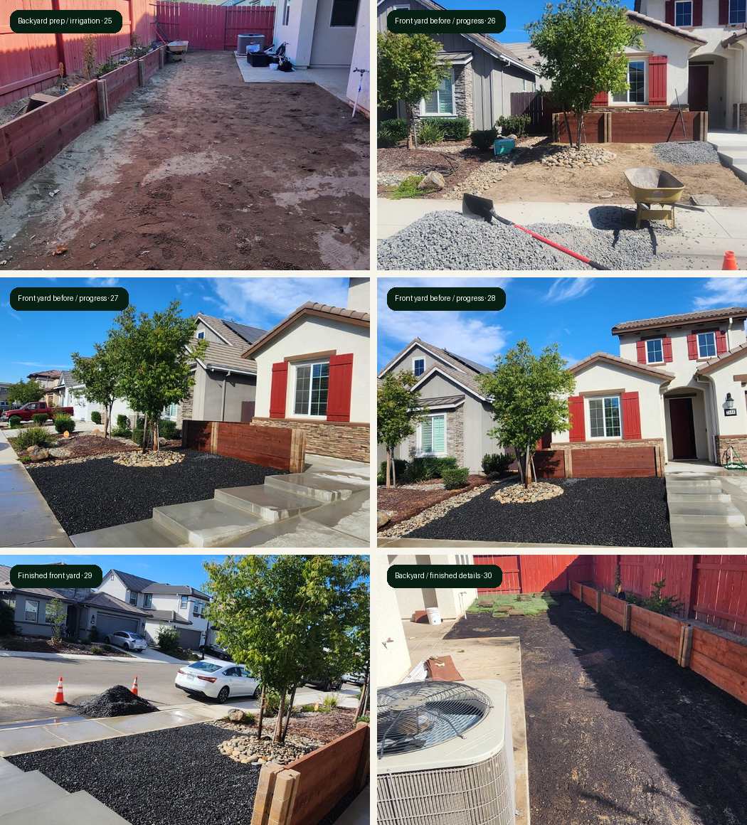 Manteca full landscape transformation part 5