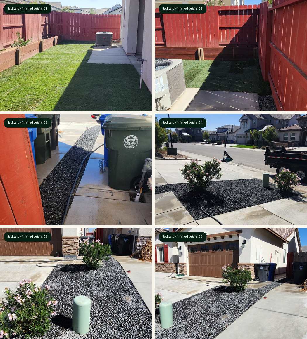 Manteca full landscape transformation part 6