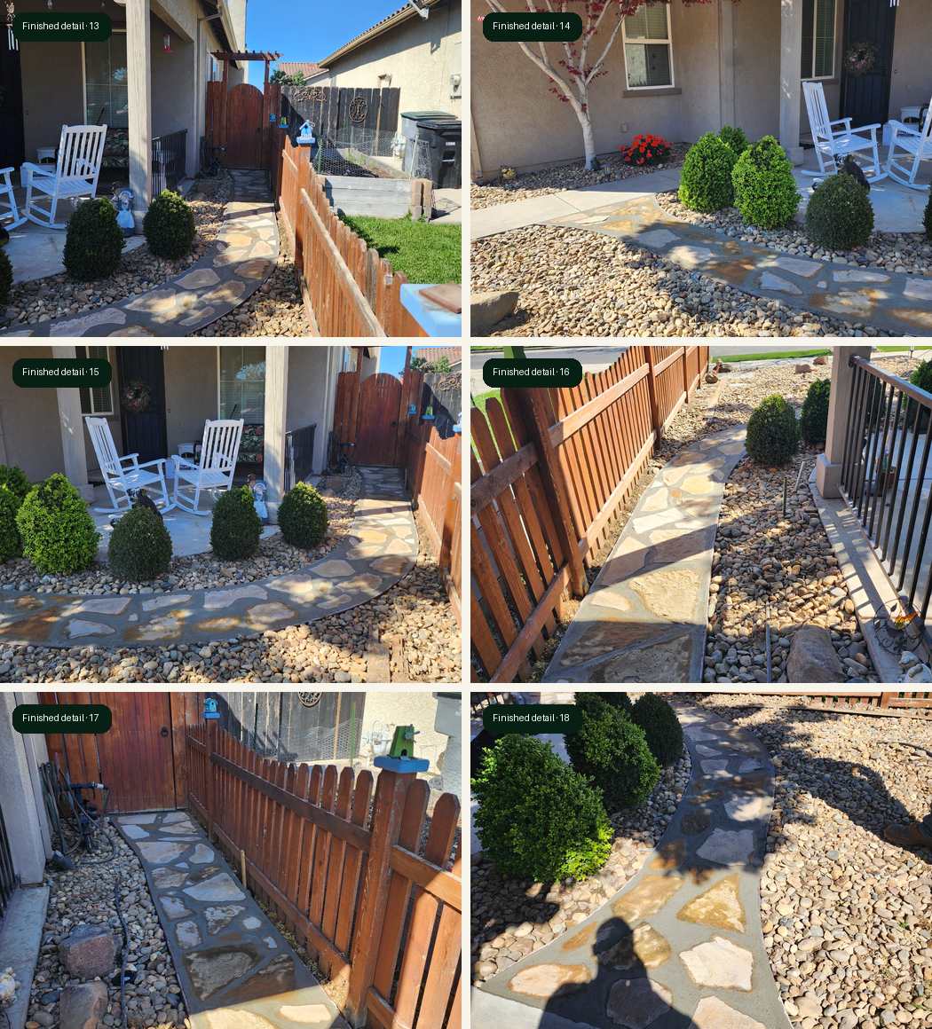 Escalon concrete and paver-inlay walkway part 3