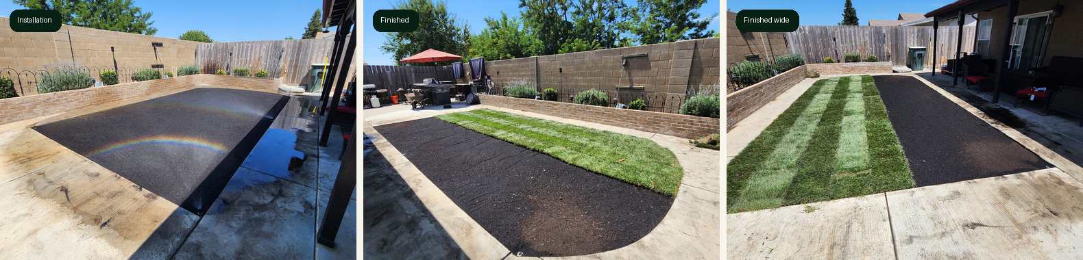 Salida sod installation progression