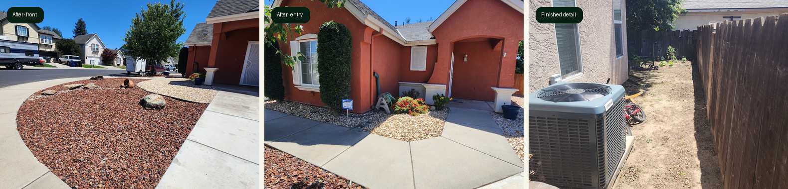 Three finished views from the Salida cleanup